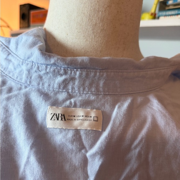 Zara Men's Light Blue Shirt Jacket - Picture 5 of 5